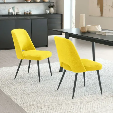 Beaman Yellow Dining Chair, Set of 2