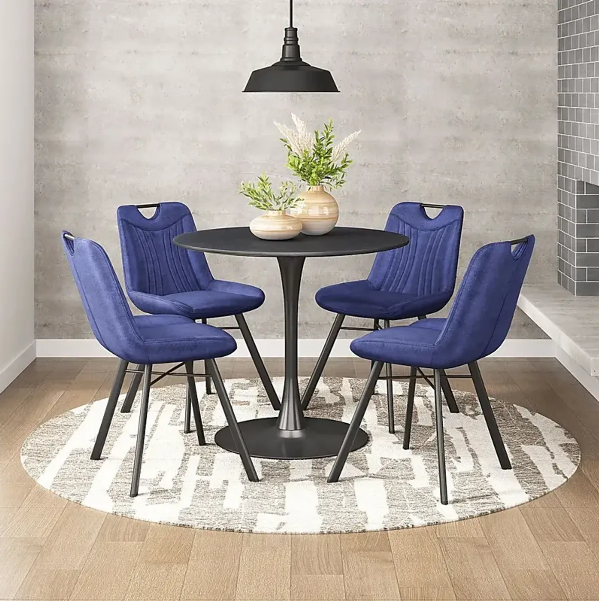 Bidelle Blue Dining Chair, Set of 2