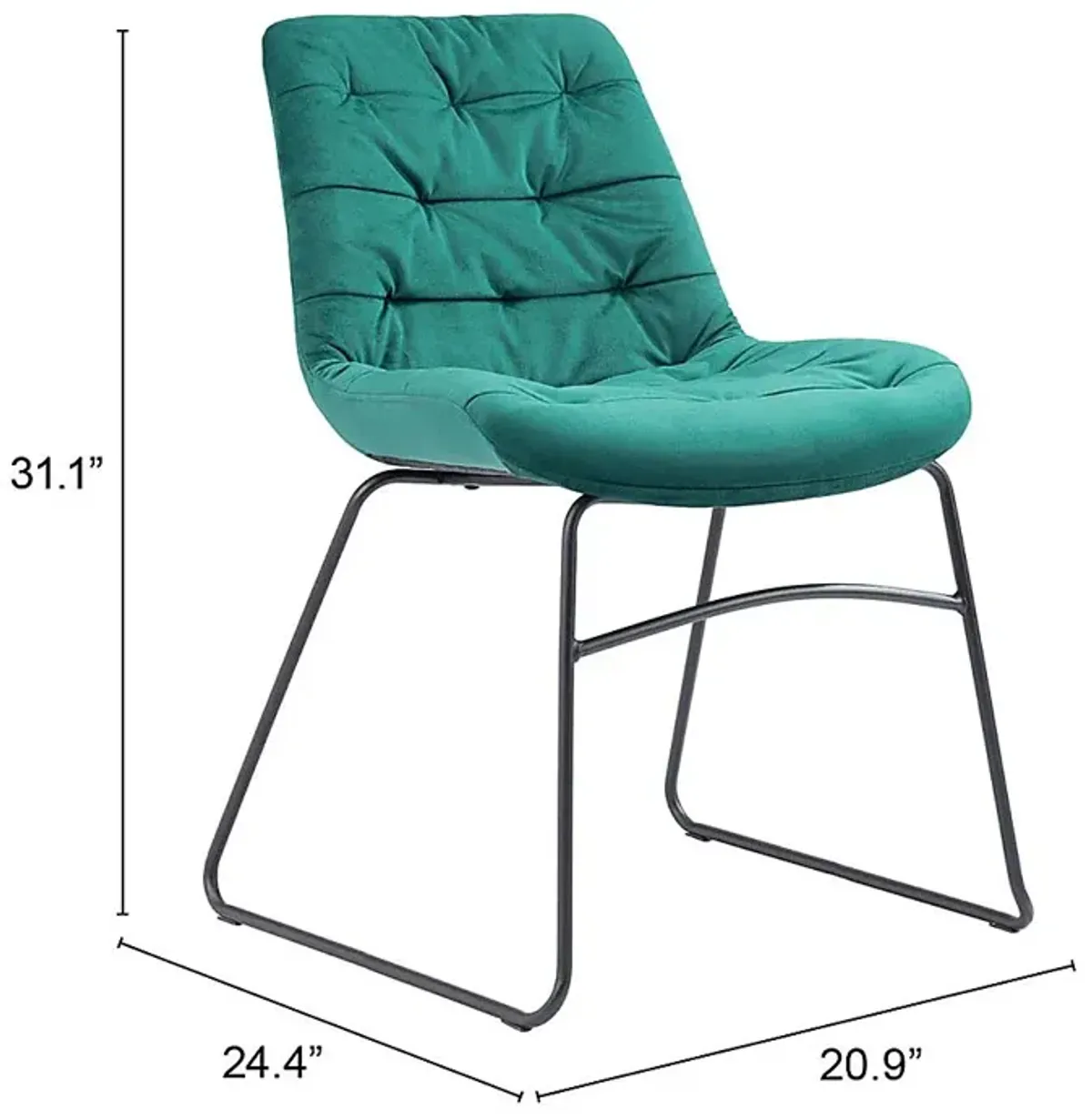 Bluffside Green Dining Chair, Set of 2