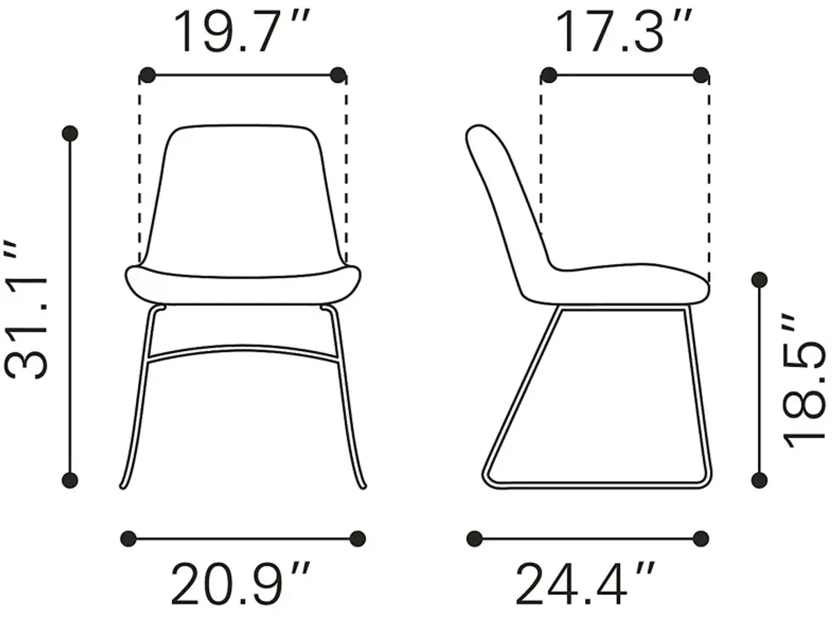 Bluffside Brown Dining Chair, Set of 2