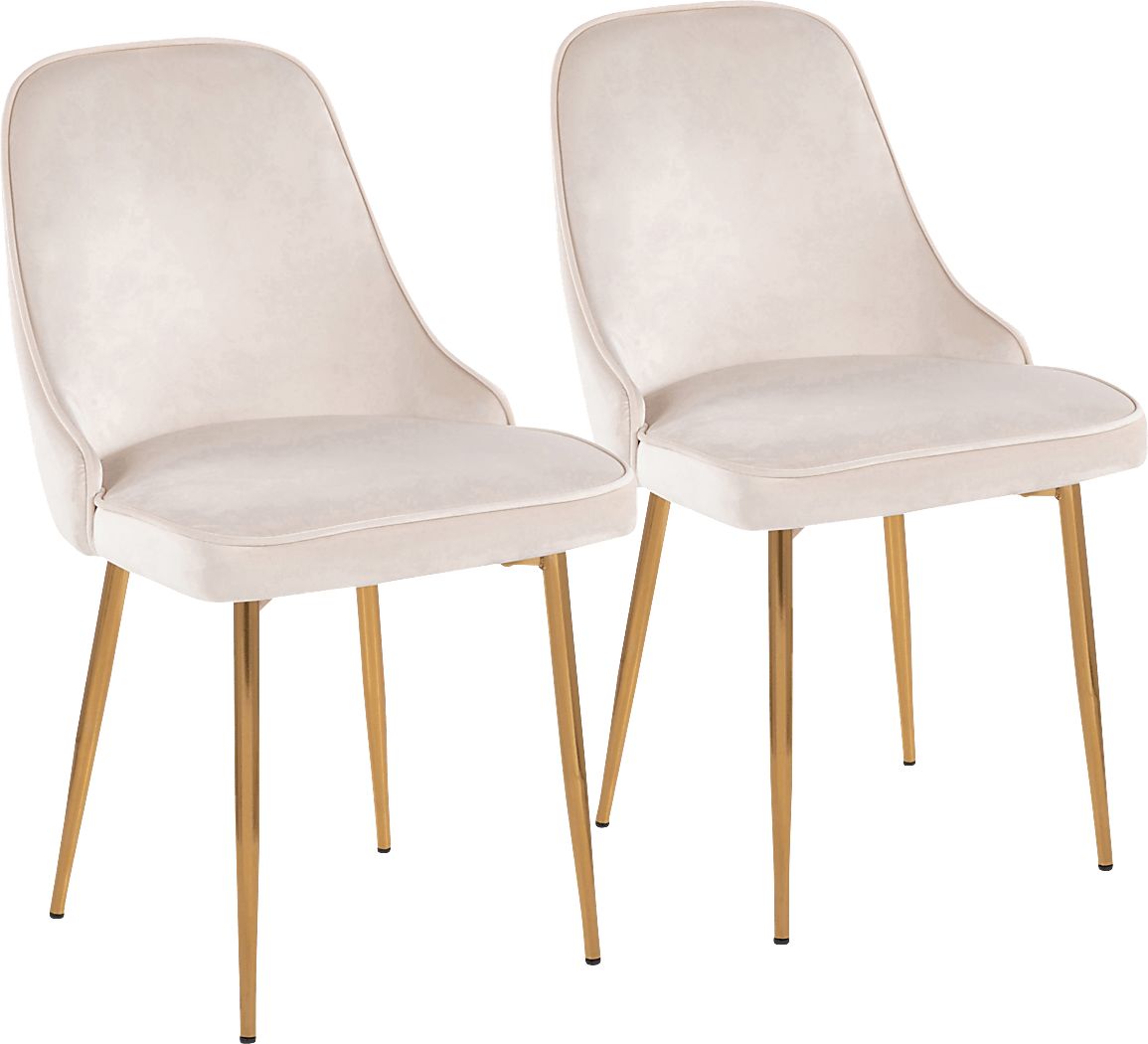 Marcian I Cream Dining Chair, Set of 2