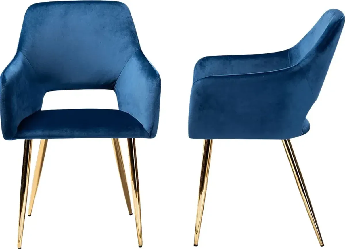 Eden Croft Blue Side Chair, Set of 2