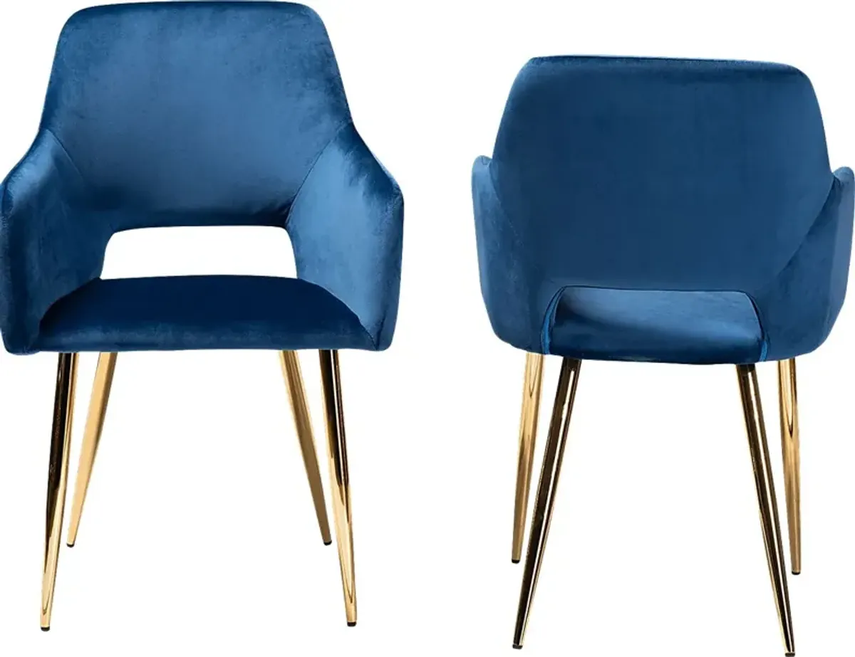 Eden Croft Blue Side Chair, Set of 2