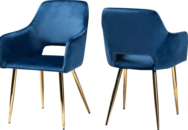 Eden Croft Blue Side Chair, Set of 2