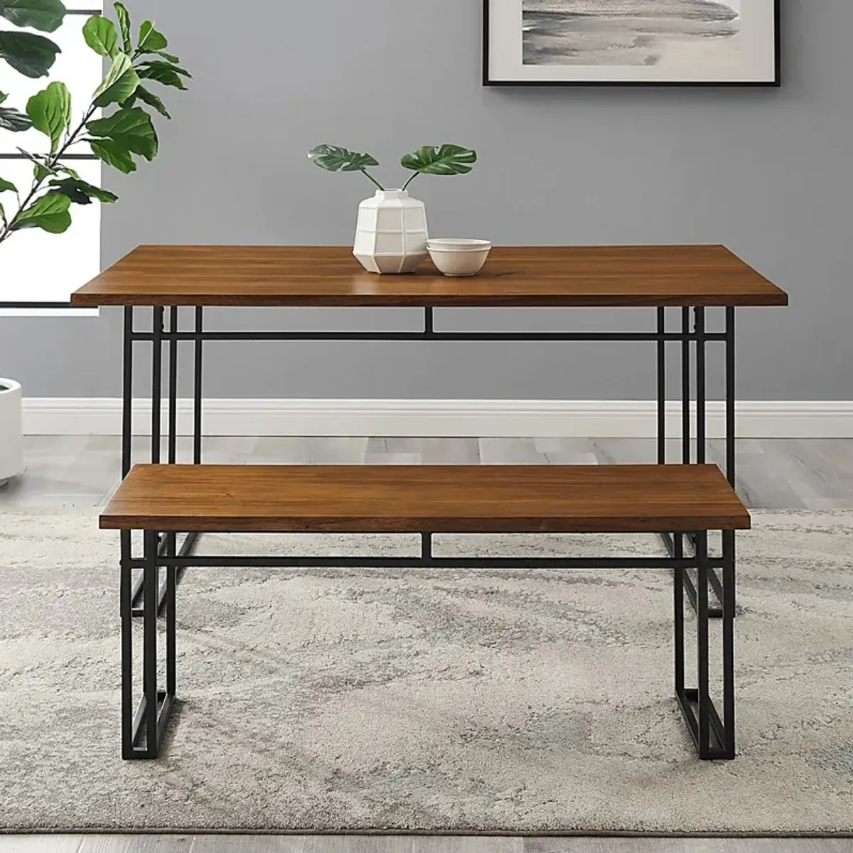 Winthrope Walnut Dining Bench