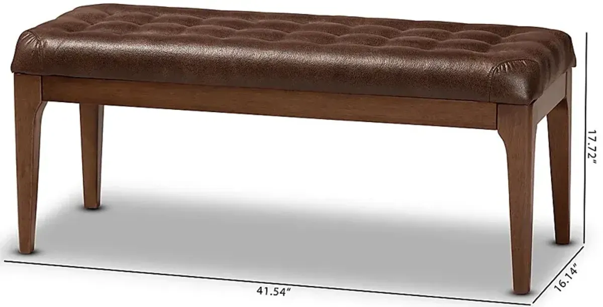 Rofini Brown Dining Bench