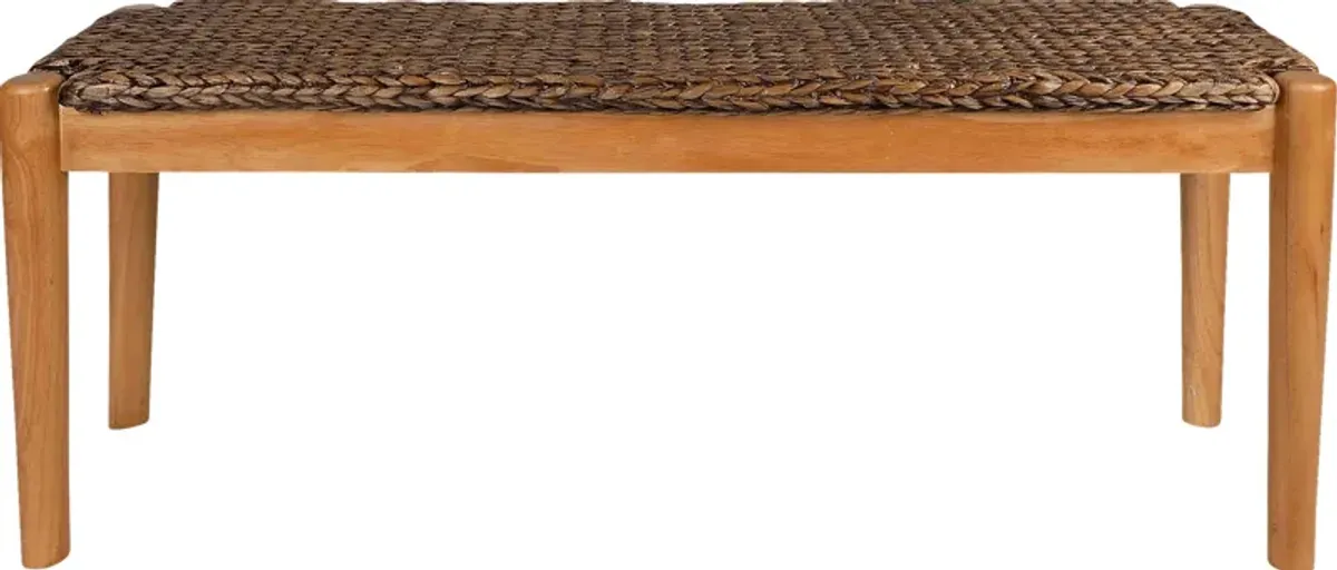 Hurlingham Brown Accent Bench