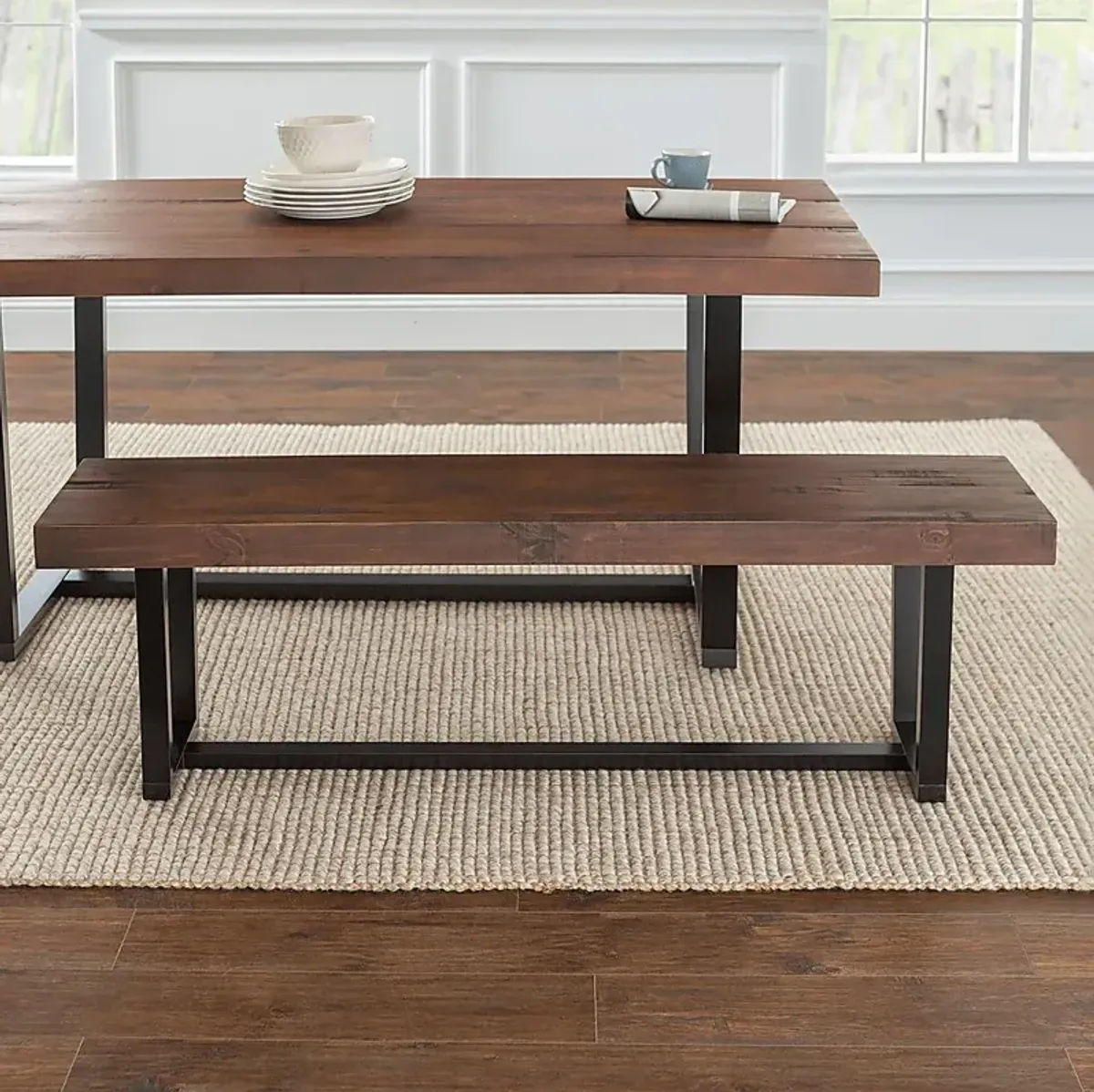 Marlinda Brown Dining Bench