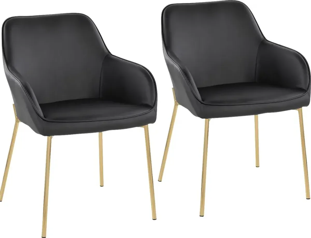 Springmire I Black Dining Chair Set of 2