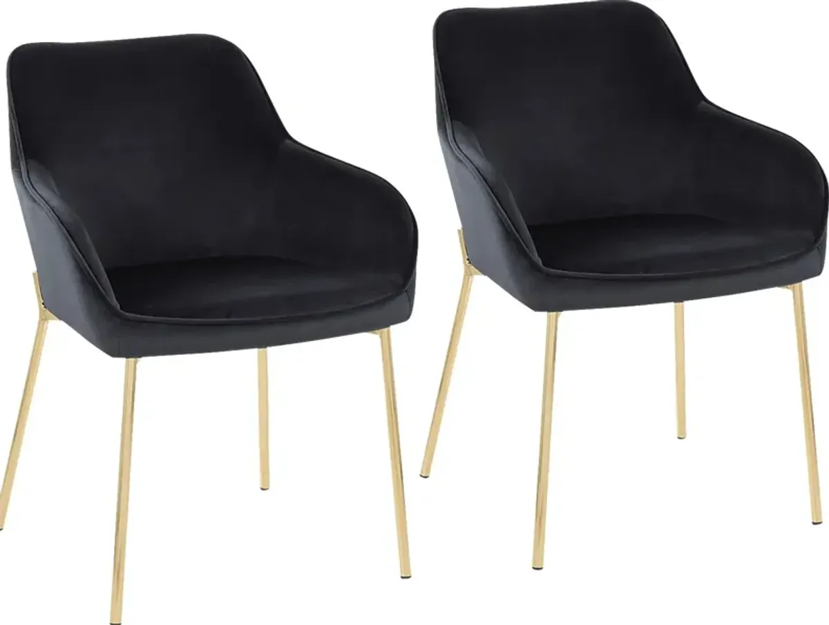 Springmire I Black Dining Chair Set of 2