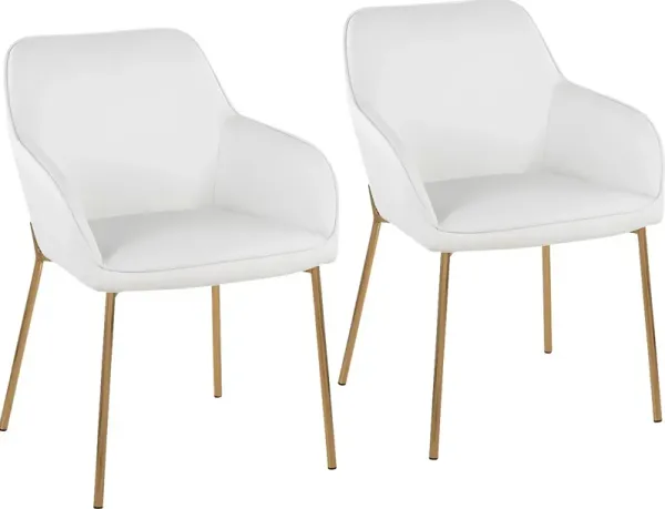 Springmire I White Dining Chair Set of 2