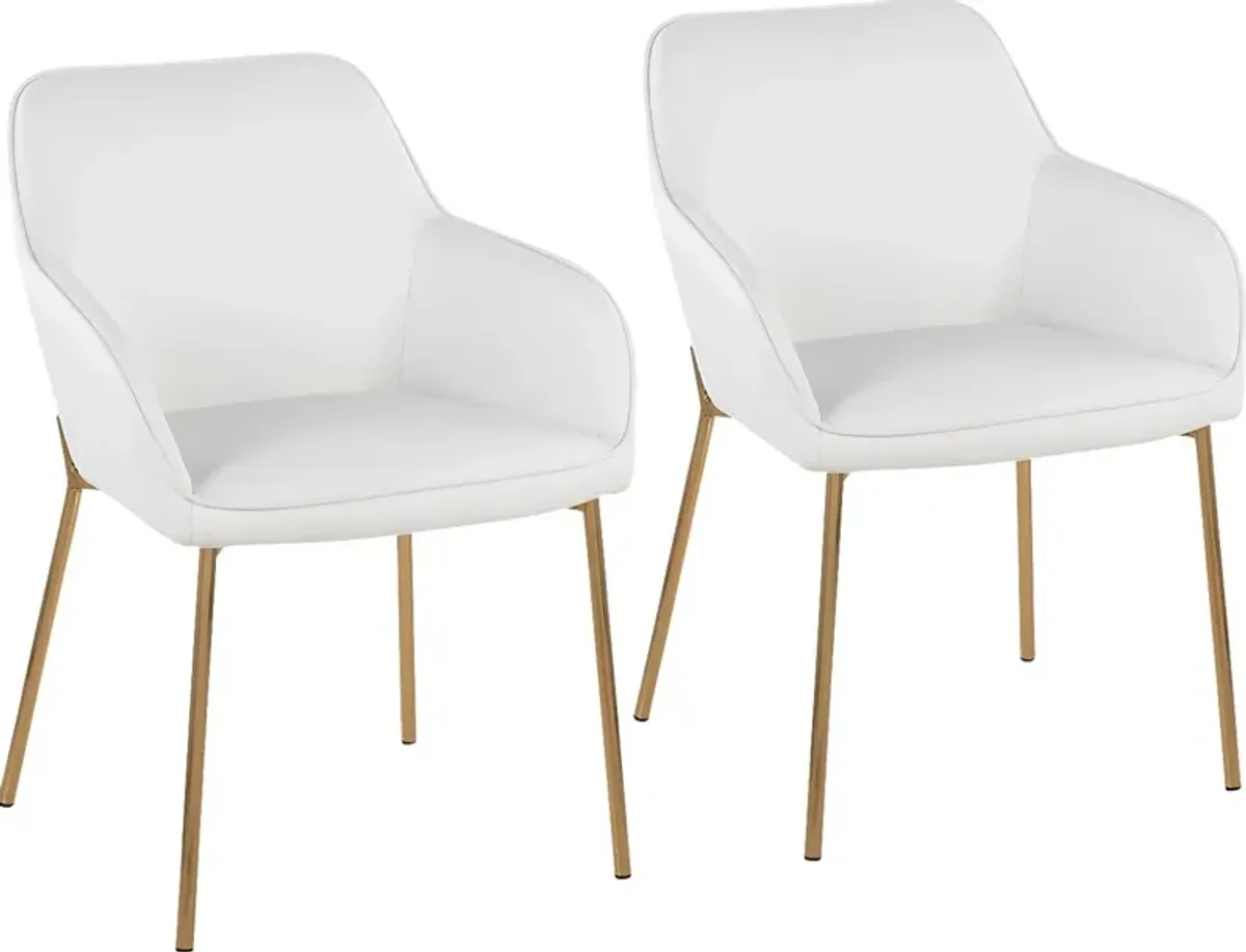 Springmire I White Dining Chair Set of 2