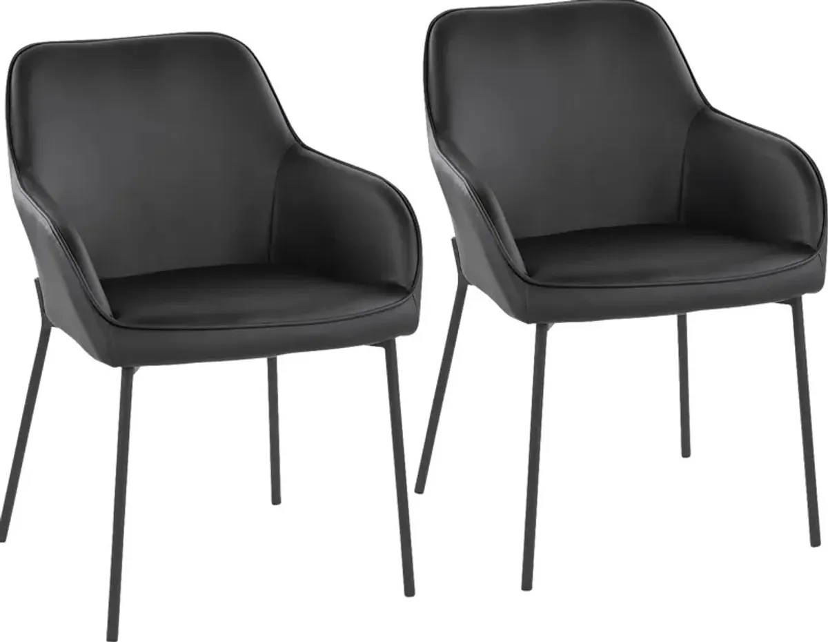 Springmire II Black Dining Chair Set of 2