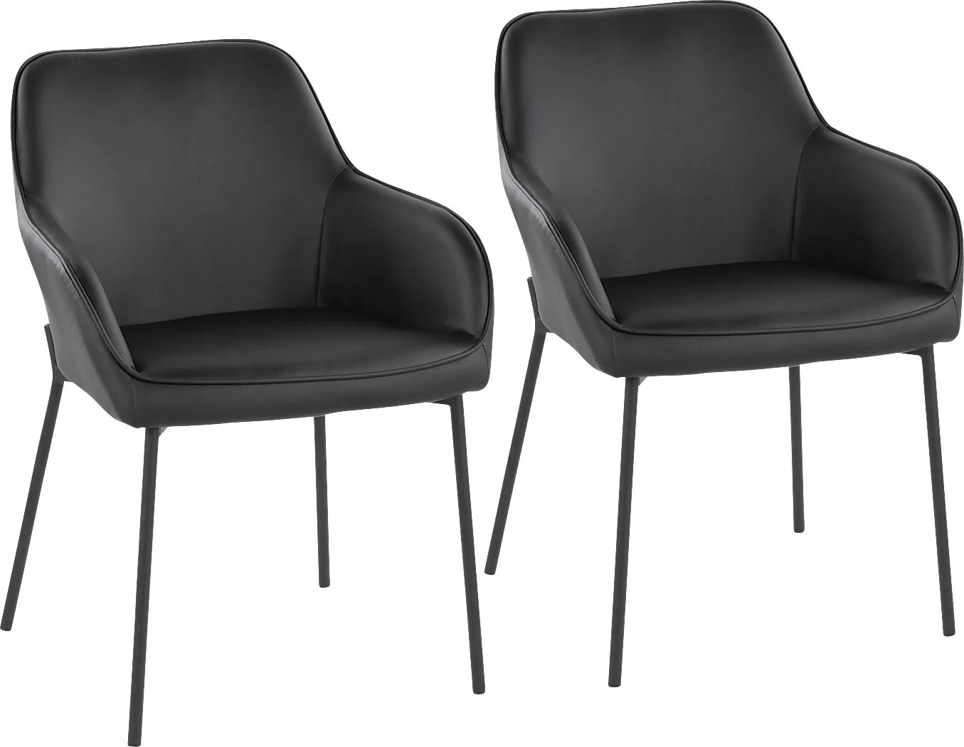 Springmire II Black Dining Chair Set of 2