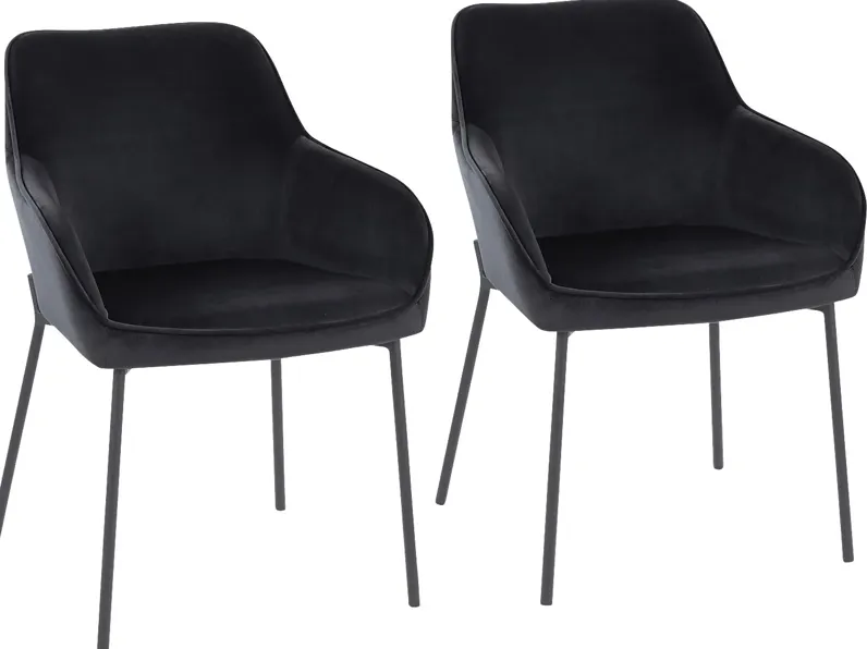 Springmire II Black Dining Chair Set of 2