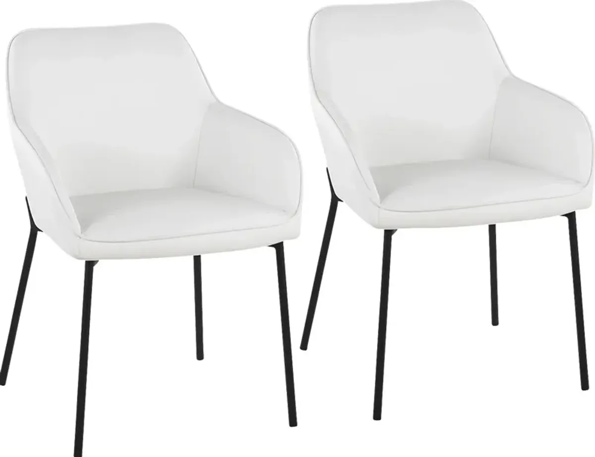 Springmire II White Dining Chair Set of 2