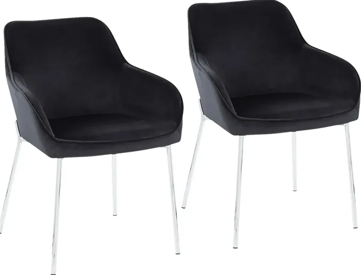 Springmire III Black Dining Chair Set of 2