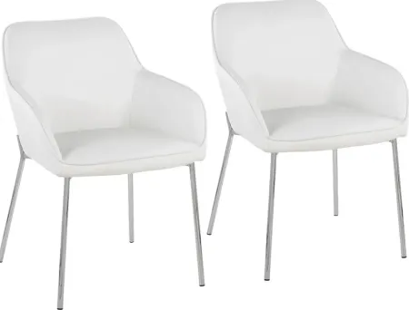 Springmire III White Dining Chair Set of 2