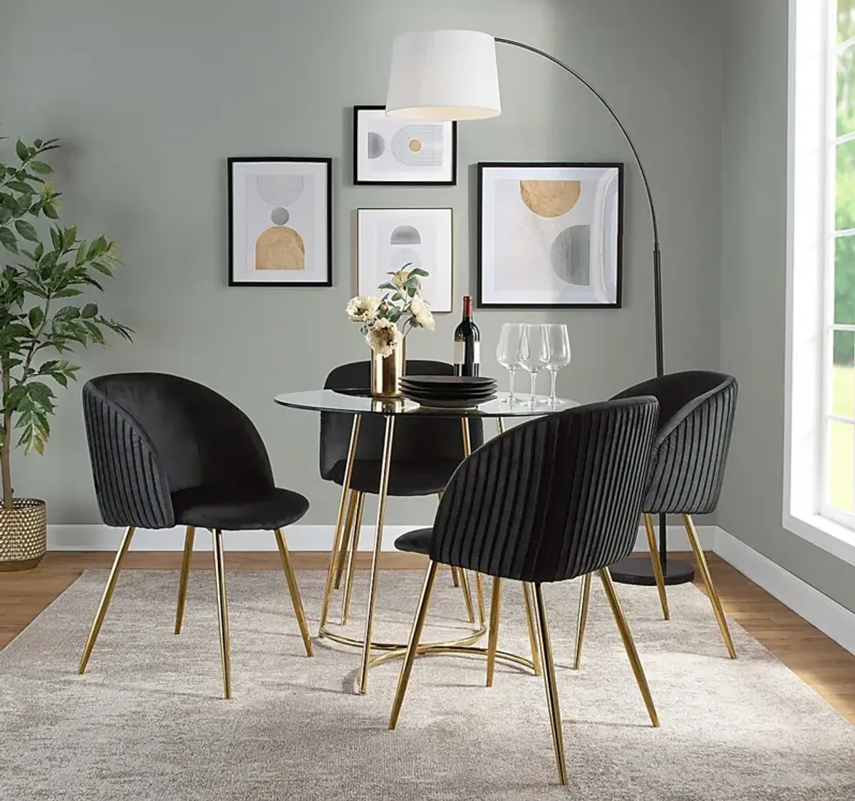 Sutlive I Black Dining Chair Set of 2