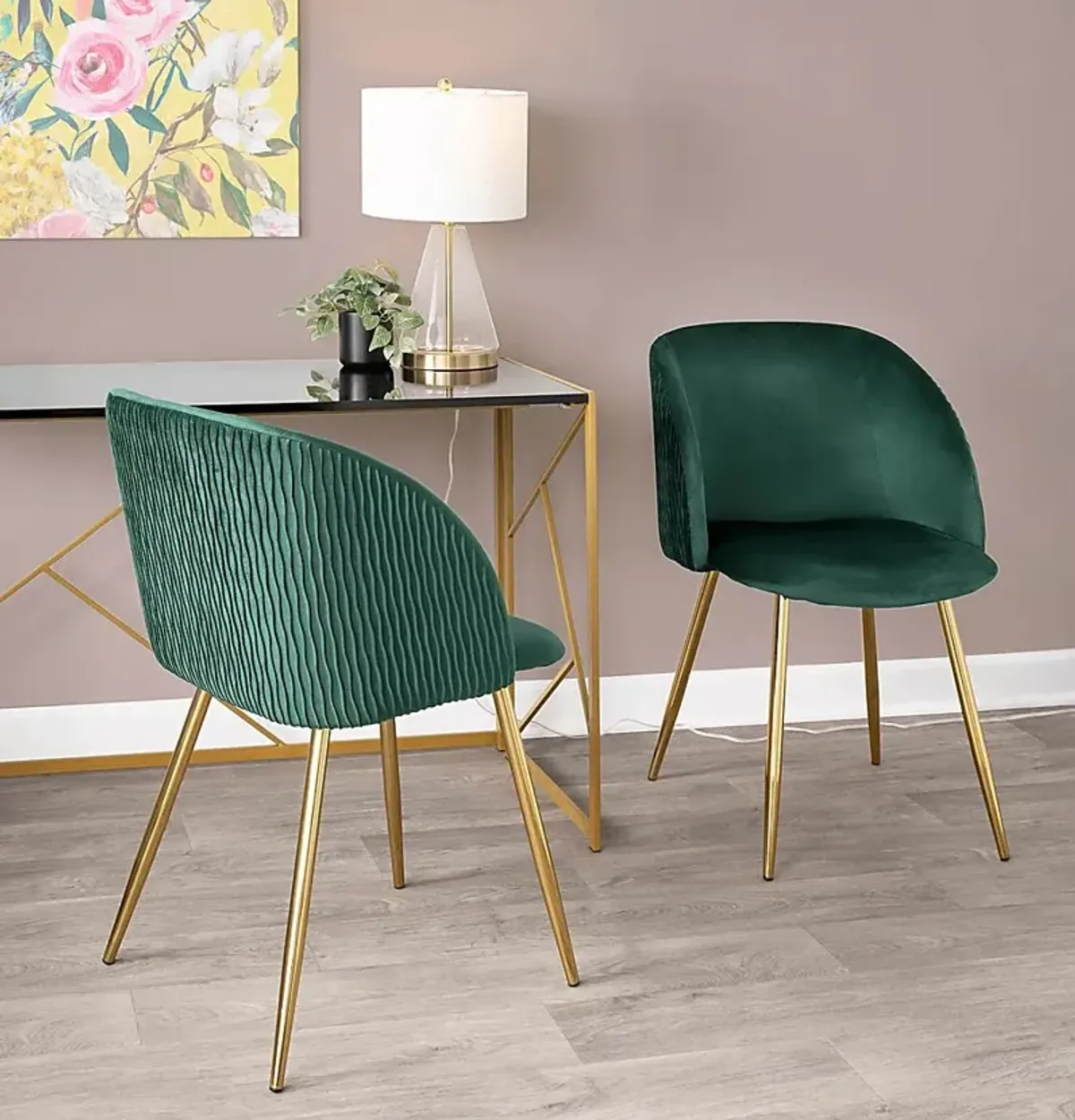 Sutlive II Emerald Green Dining Chair Set of 2