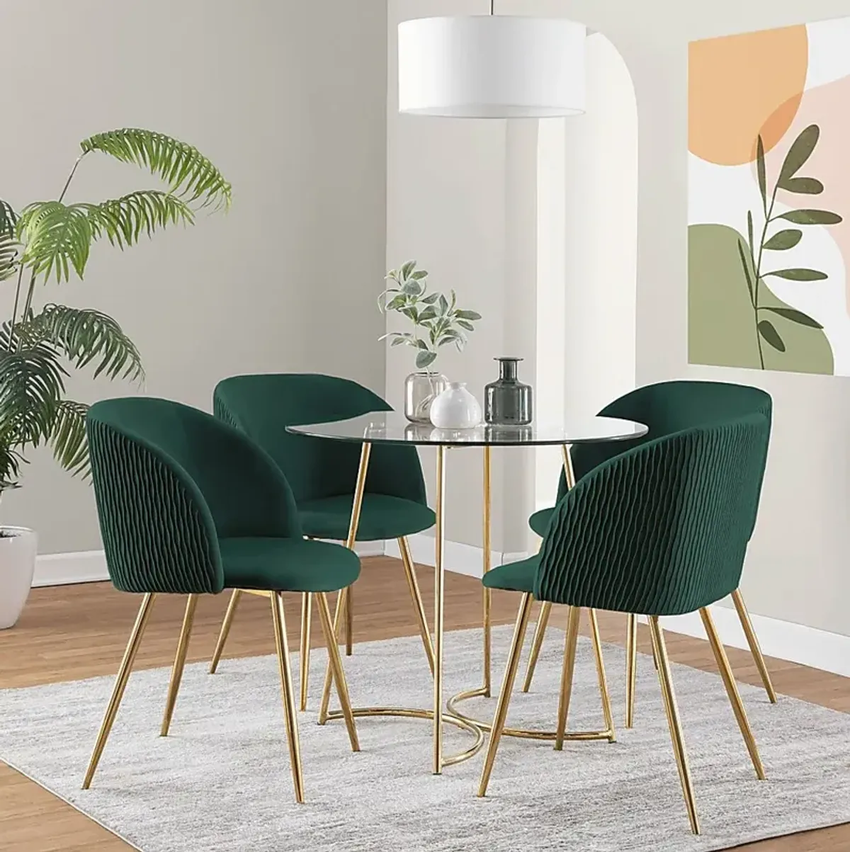 Sutlive II Emerald Green Dining Chair Set of 2