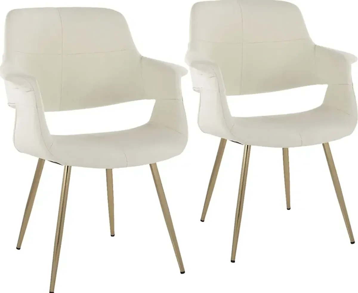 Lafanette I Cream Arm Chair, Set of 2