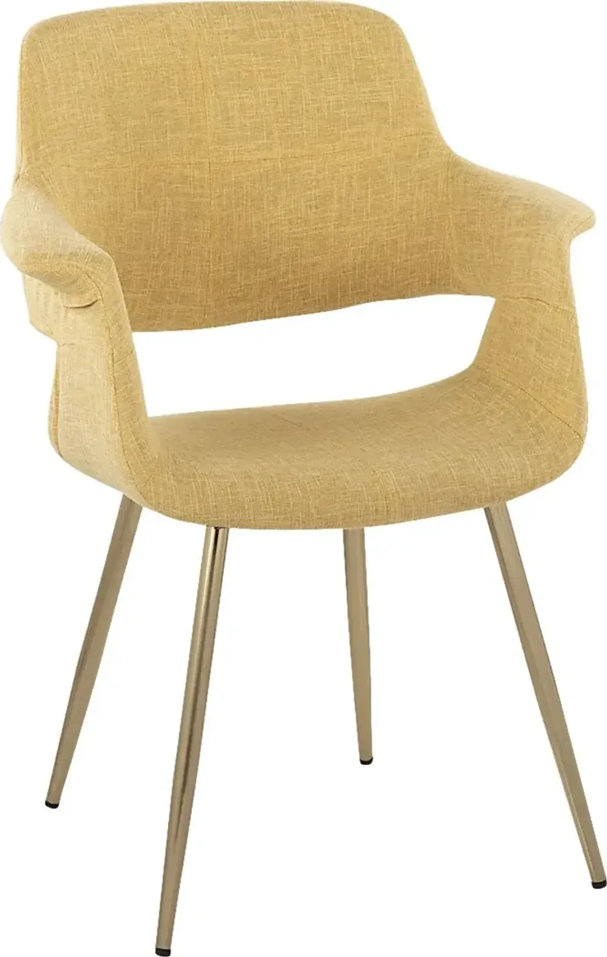 Lafanette I Yellow Arm Chair, Set of 2