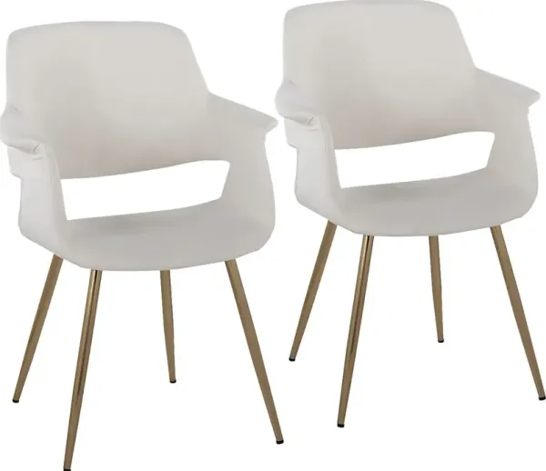 Lafanette I Cream Arm Chair, Set of 2
