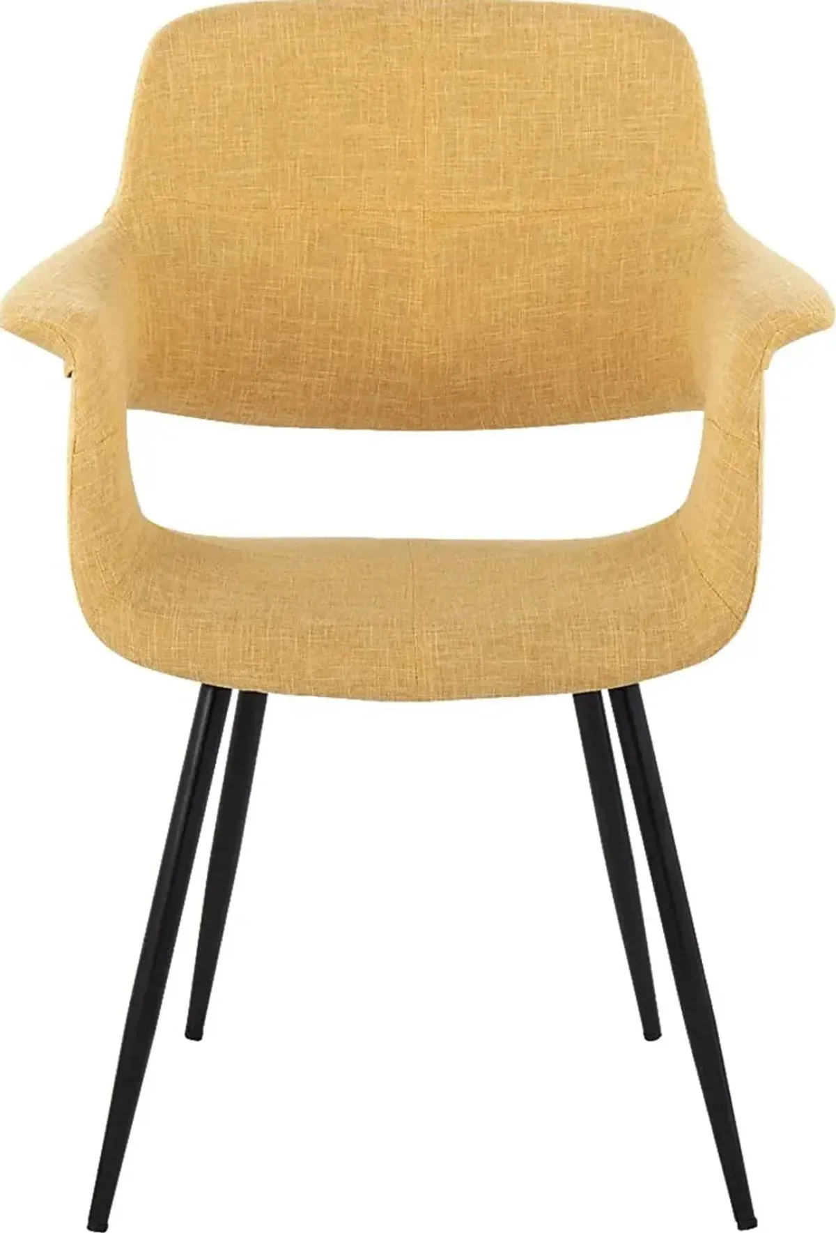 Lafanette II Yellow Arm Chair, Set of 2