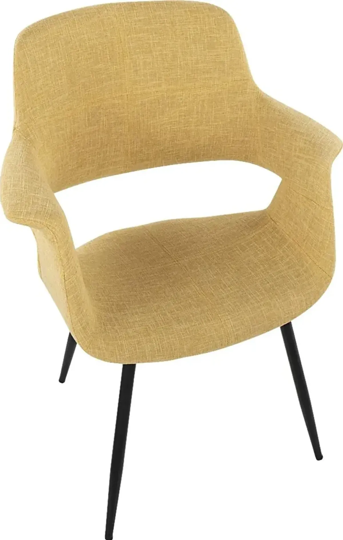 Lafanette II Yellow Arm Chair, Set of 2