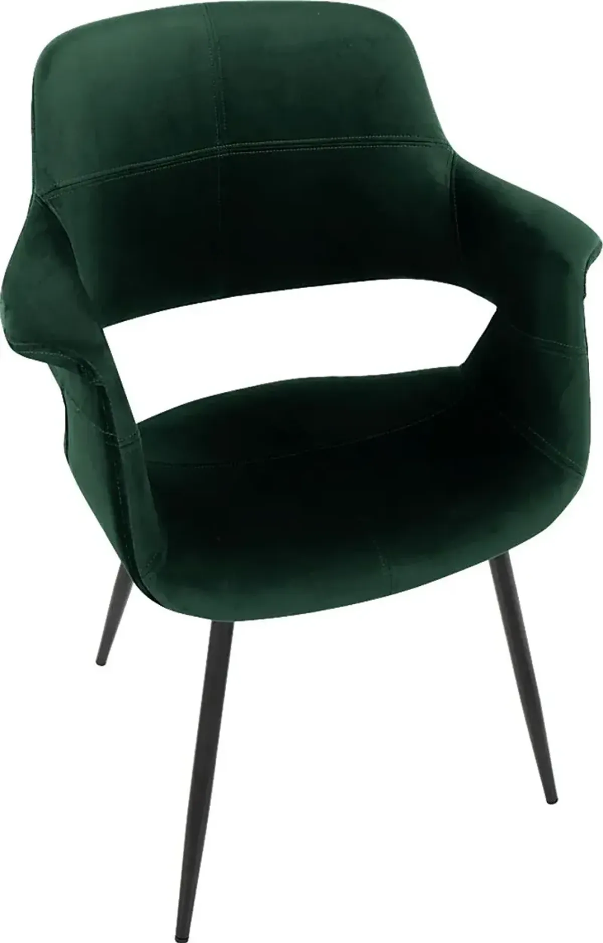 Lafanette II Green Arm Chair, Set of 2