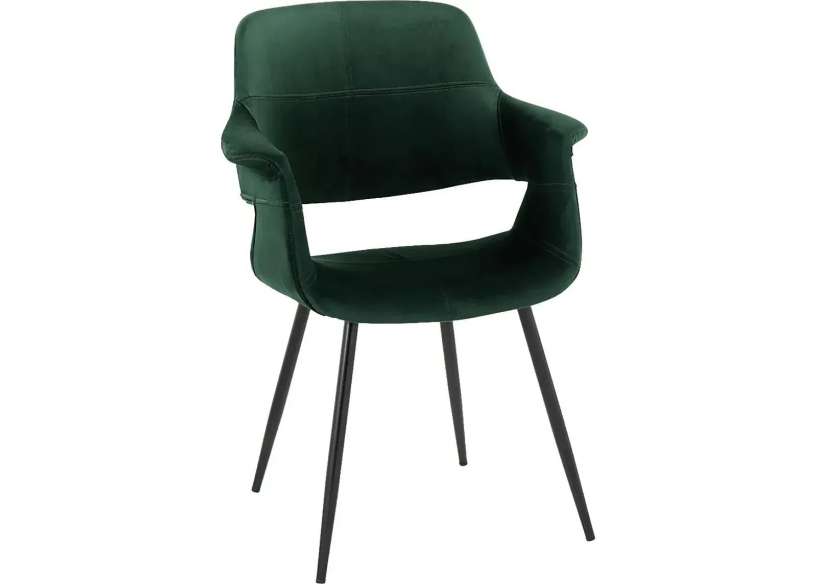 Lafanette II Green Arm Chair, Set of 2