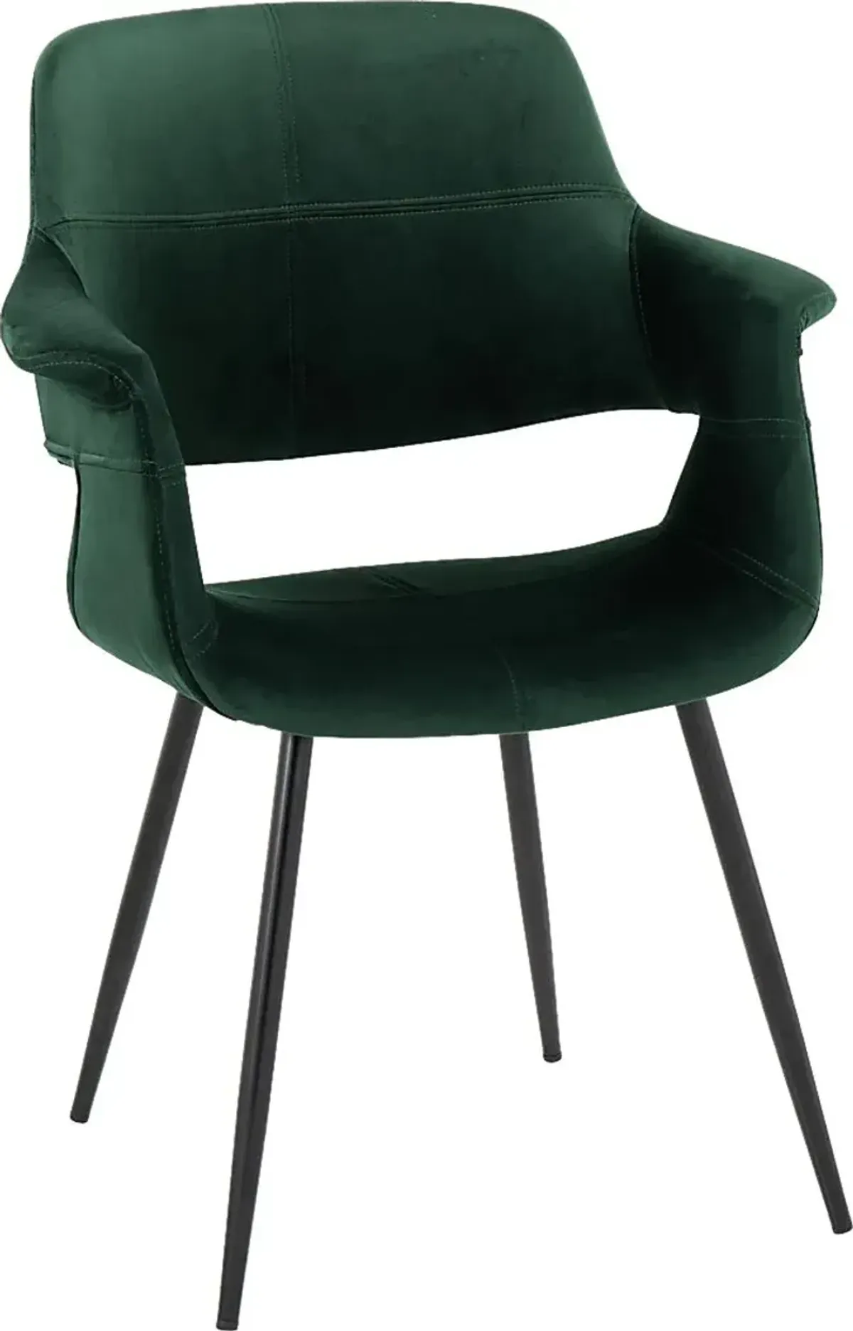 Lafanette II Green Arm Chair, Set of 2