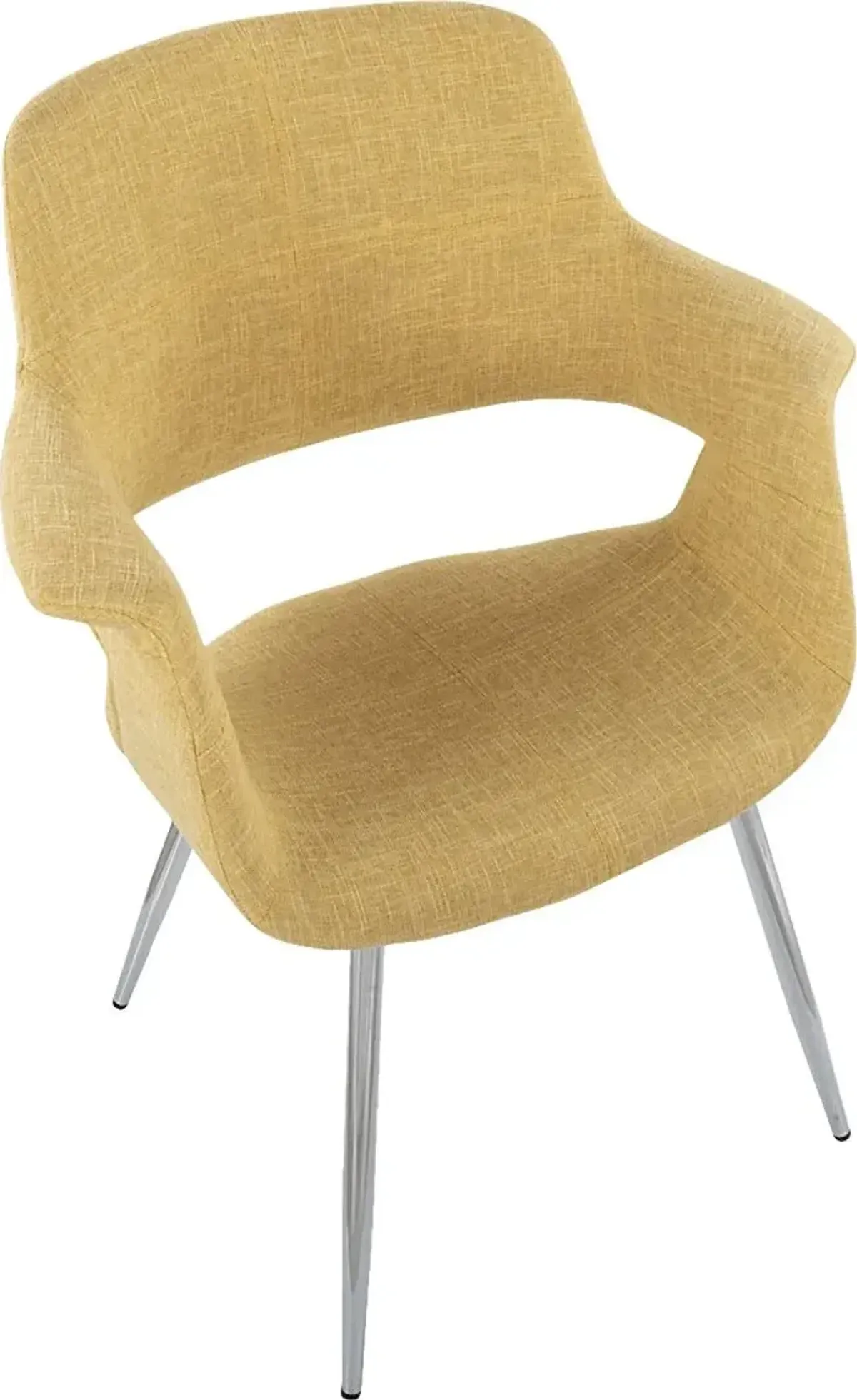 Lafanette III Yellow Arm Chair, Set of 2