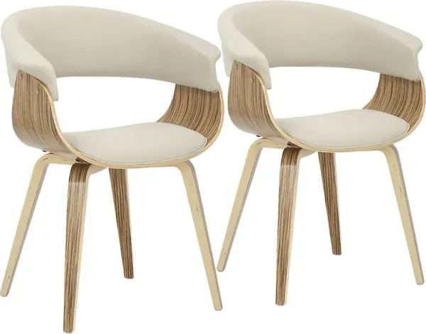 Kahmiel II Cream Arm Chair, Set of 2