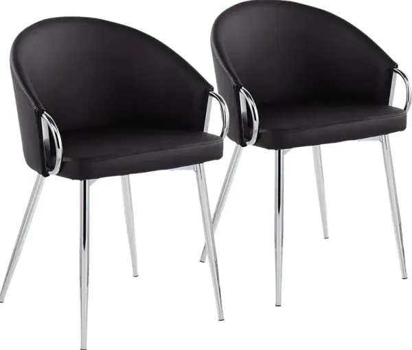 Stumberg II Black Dining Chair, Set of 2