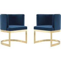 Oonella Blue Side Chair, Set of 2