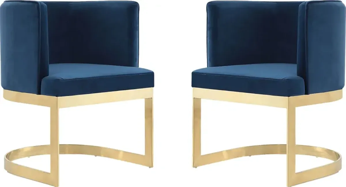 Oonella Blue Side Chair, Set of 2