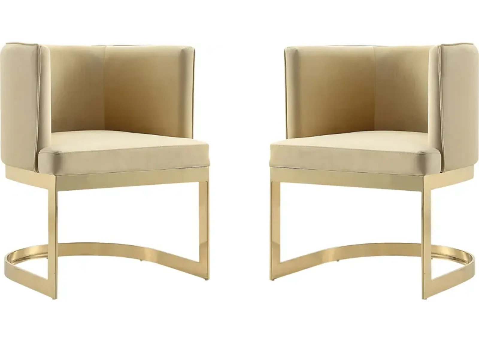 Oonella Beige Side Chair, Set of 2