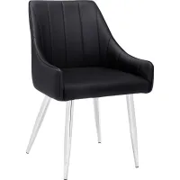 Dashby Black Chrome Arm Chair