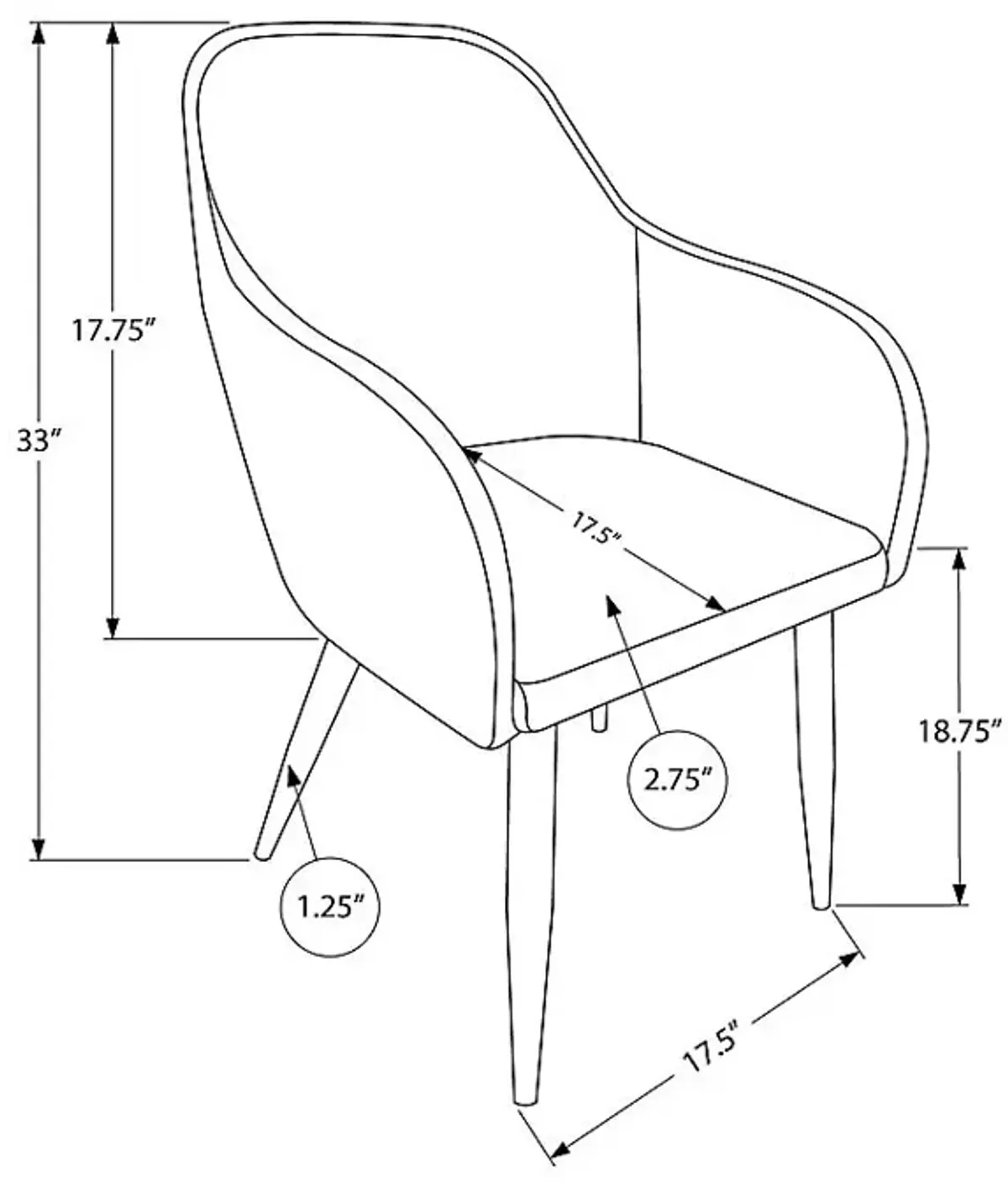 Vietor White Arm Chair