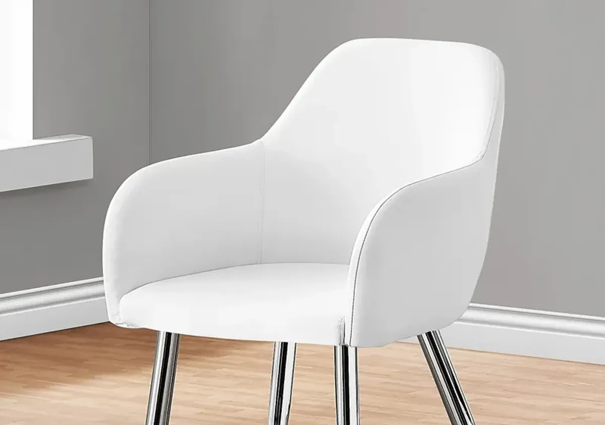 Vietor White Arm Chair