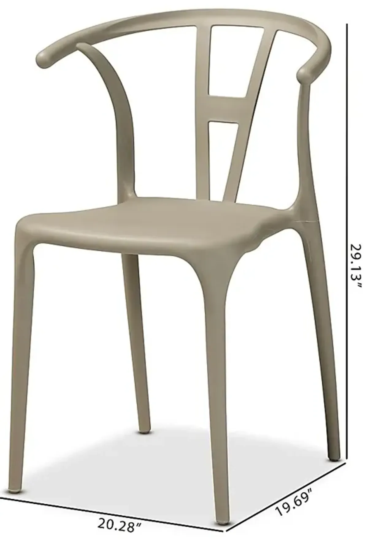 Valverde Beige Arm Chair, Set of 4