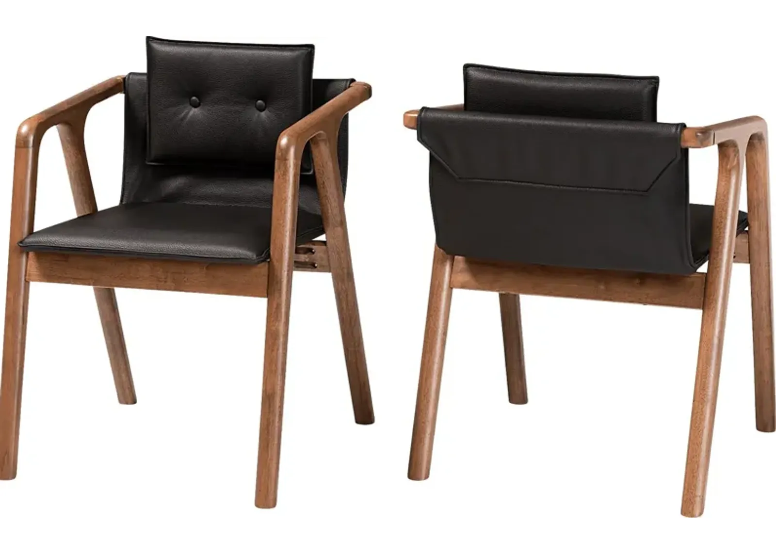 Wogan Black Arm Chair, Set of 2