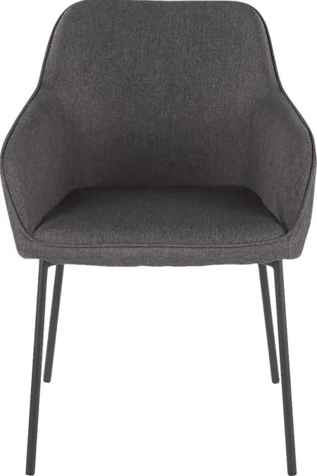 Evarts Charcoal Dining Chair, Set of 2