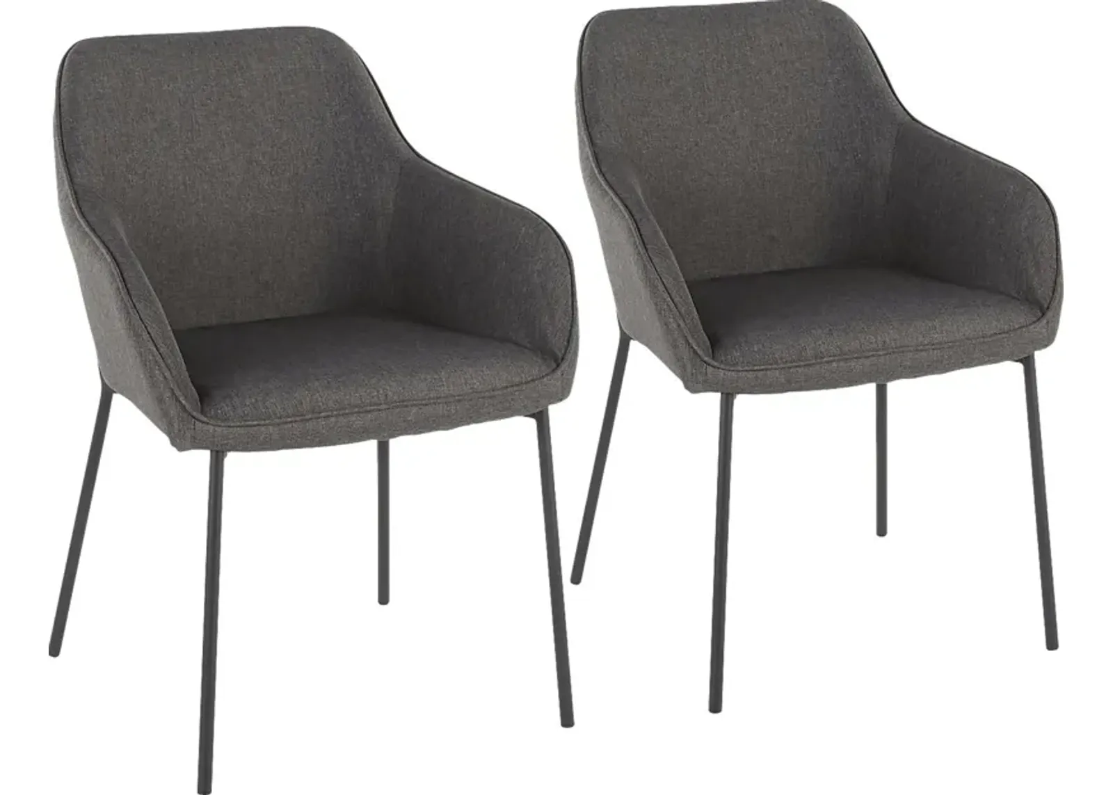 Evarts Charcoal Dining Chair, Set of 2