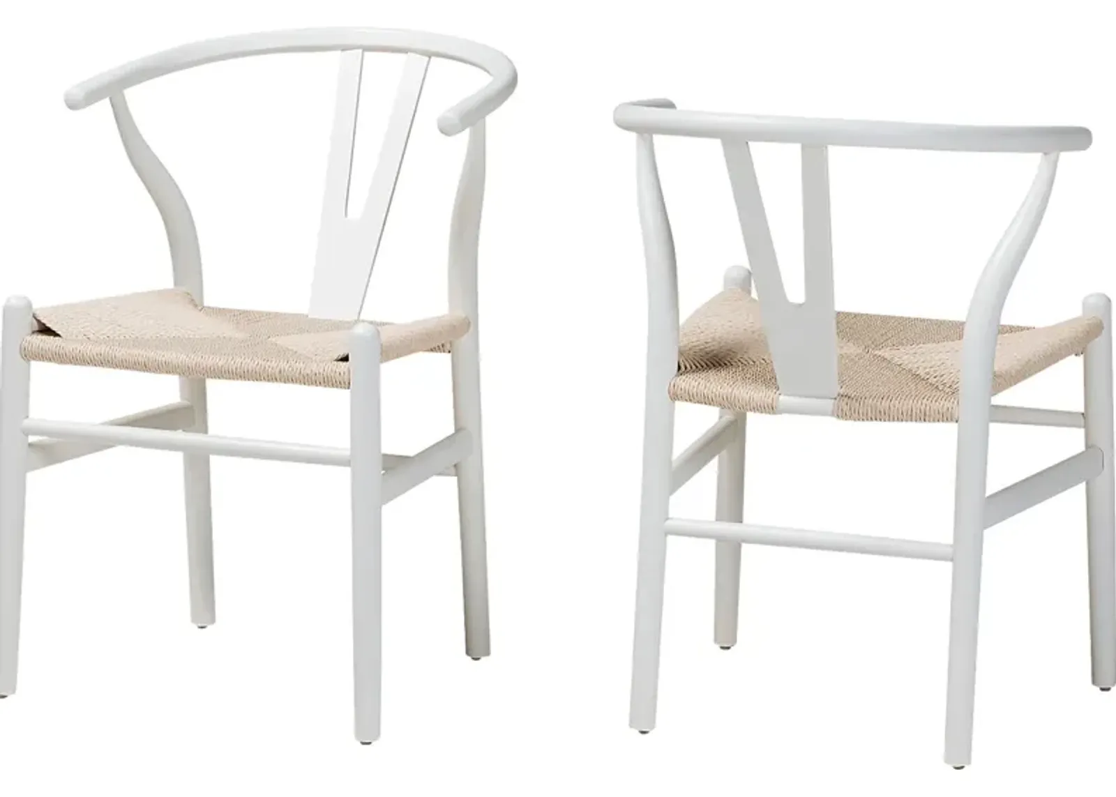 Fertell White Arm Chair, Set of 2