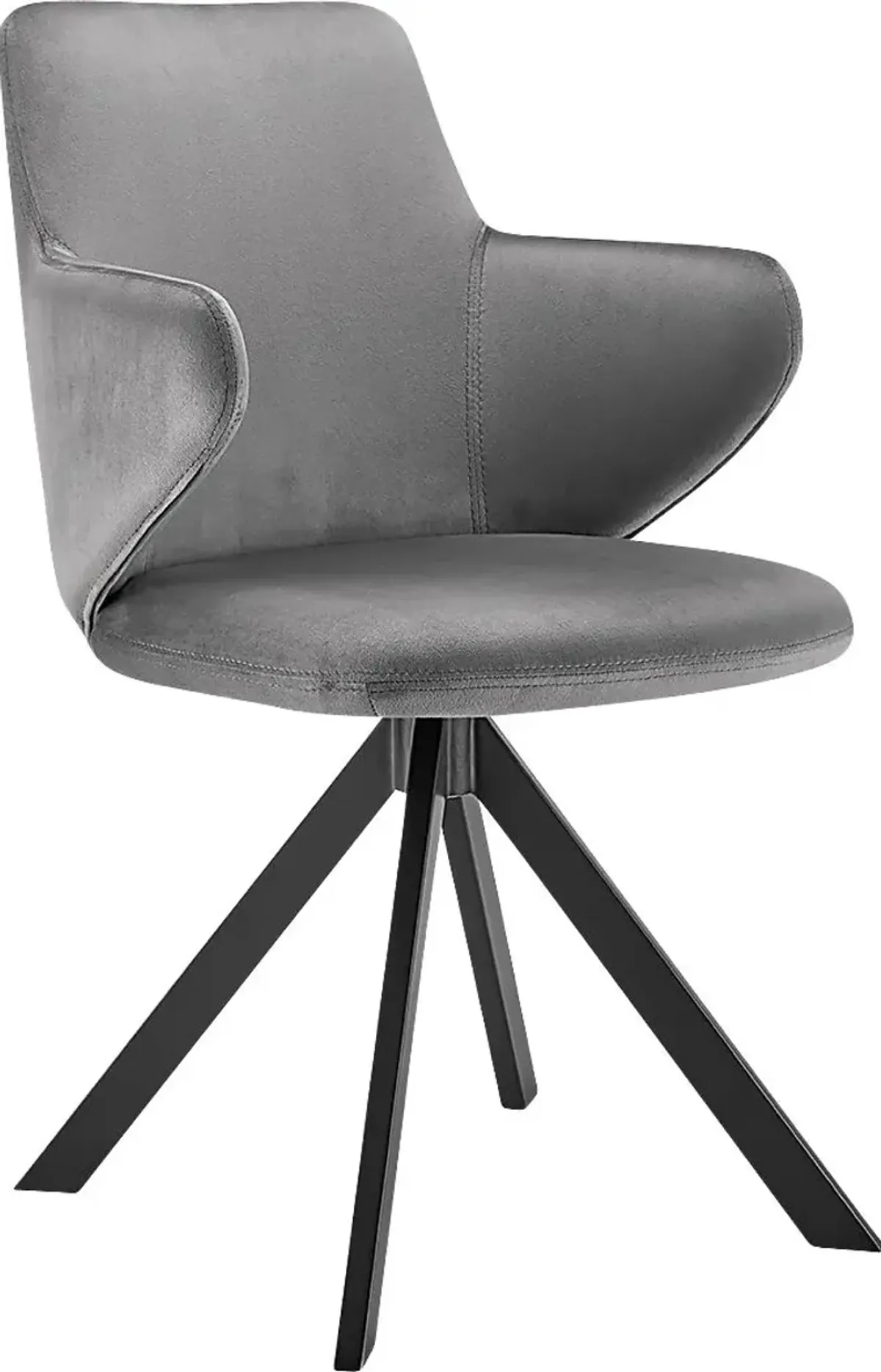 Spoklies Gray Swivel Arm Chair