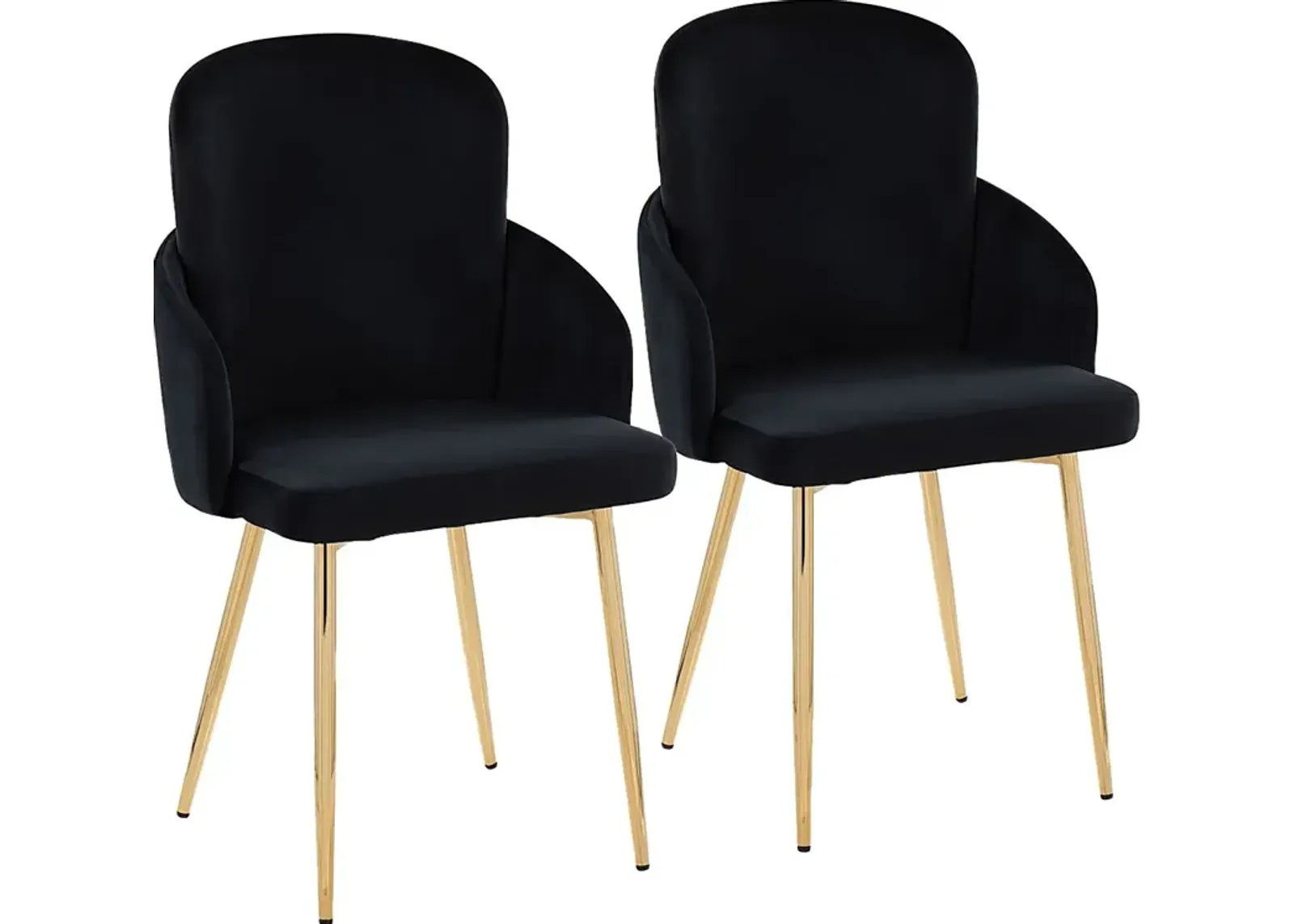 Maglista I Black Velvet Dining Chair Set of 2