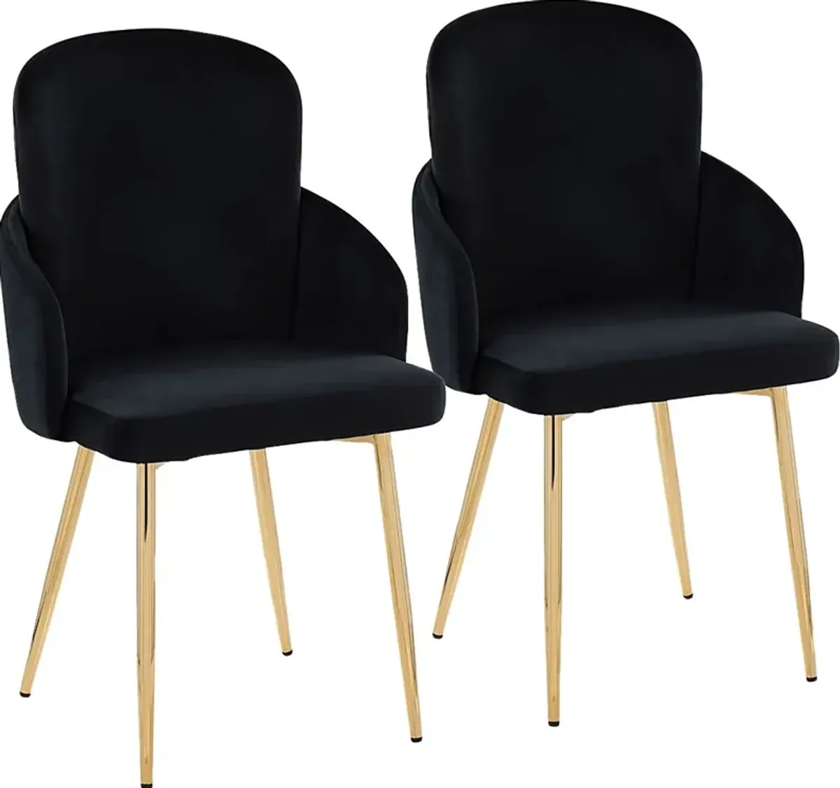 Maglista I Black Velvet Dining Chair Set of 2